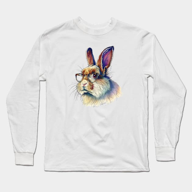 Bunny Specs Long Sleeve T-Shirt by Carnets de Turig